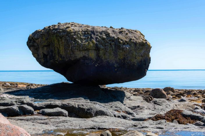 Best beautiful photo of balance rock at Skidegate