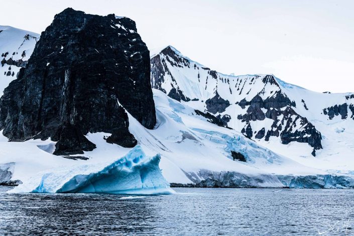 Best scenic photo of icy mountains by the sea in Cuverville Island