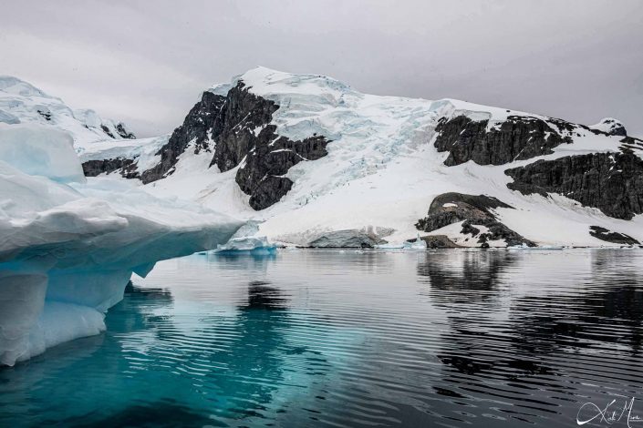 Best scenic photo of icebergs near Cuverville island