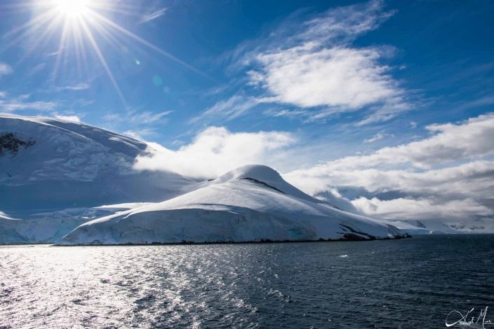 Best scenic photo of icy snow covered mountains near port Lockroy