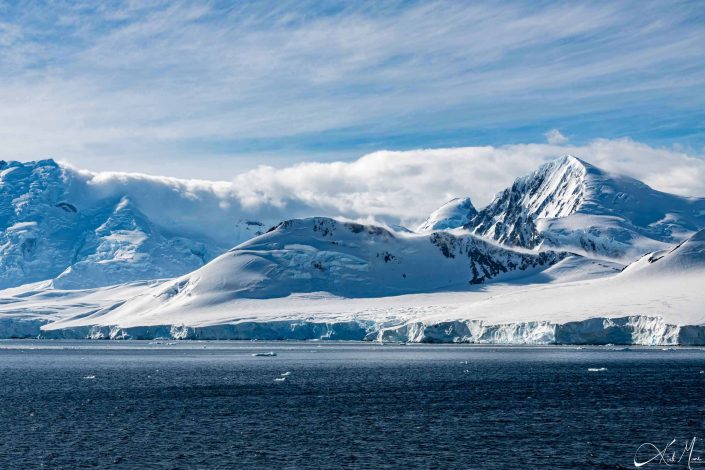 Best scenic photo of icy snow covered mountains near port Lockroy