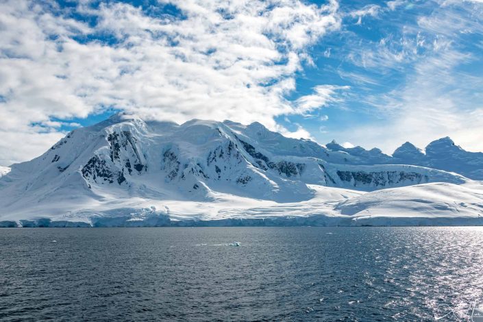 Best scenic photo of icy snow covered mountains near port Lockroy