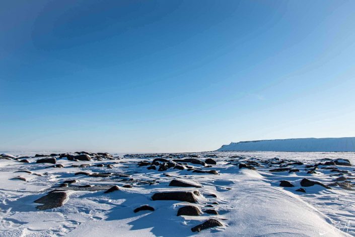 Best scenic photo of snow-covered mountains with clear blue sky