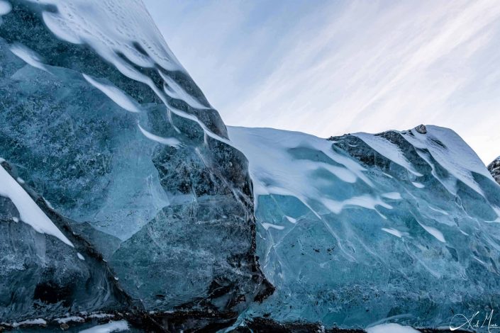 Beautiful photo of icy rocks